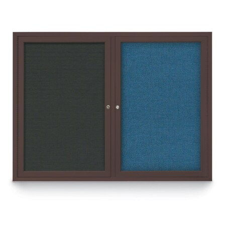 United Visual Products Corkboard, Synthtc Forbo/ Brnze, 24" x 36" UV402-BRONZE-FORBO